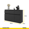NOAH - Kommode / Sideboard mit 3 Schubladen und 3 Türen - Anthrazit Grau H75cm B120cm T35cm