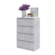 GABRIEL - Kommode / Sideboard mit 4 Schubladen - Beton-Optik H92cm B60cm T33cm