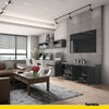 MIKEL - Kommode mit 6 Schubladen und 3 Türen - Schlafzimmer Kommode Aufbewahrungsschrank Sideboard - Anthrazit / Schwarz Glanz H75cm B200cm T35cm