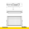 Ausziehbarer Hosenbügel 2 für 70cm-Schrank Soft-Close - Einzelner Fachboden - Grau