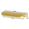 Griffleiste Kantengriff Rund 96mm (116mm Gesamtlänge) - Gold