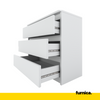 GABRIEL - Kommode / Sideboard mit 3 Schubladen - Weiß Matt H71cm B80cm T33cm