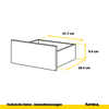 GABRIEL - Kommode / Sideboard mit 6 Schubladen - Anthrazit / Weiß Matt  H71cm B100cm TD33cm