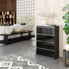 GABRIEL - Kommode / Sideboard mit 4 Schubladen - Anthrazit / Schwarz Gloss H92cm B60cm T33cm