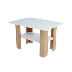 DYLAN - Couchtisch - Sonoma Eiche / Weiß Matt H55cm B87cm T60cm