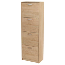 JULIA - Schuhschrank - 4 Ebenen Lagerung - Sonoma Eiche H152cm B50cm T28cm