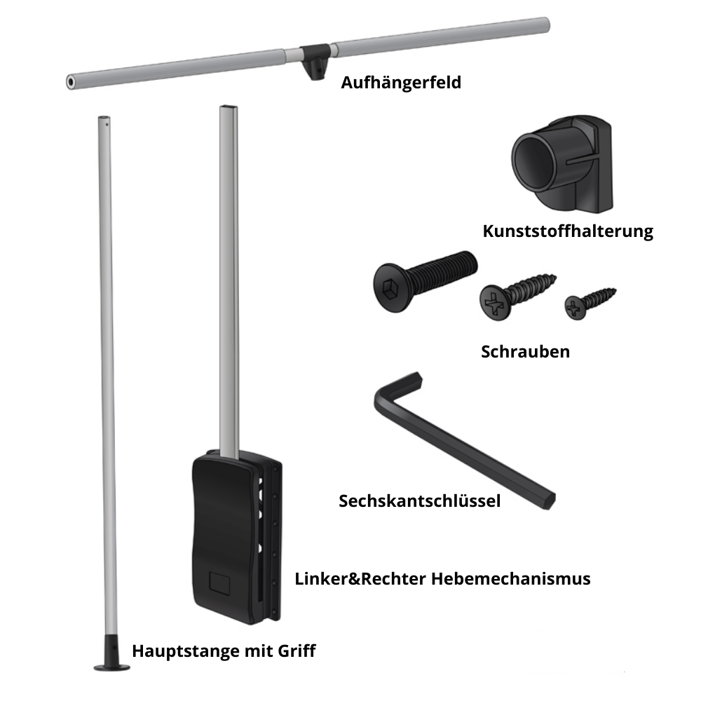 Kleiderlift 830-1150mm - Anthrazit