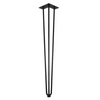 Tischbein 71 cm hoch - Schwarz Matt