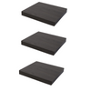 Verdecktes Bücherregal - 3er Pack - Anthrazit Eiche - 23,5cm