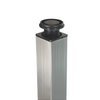 Quadratisches Tischbein 71 cm hoch, Gebürstetes Nickel, ZnAl Montageplatte