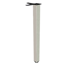 Quadratisches Tischbein 71 cm hoch - Satin, ZnAl Montageplatte
