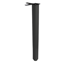 Quadratisches Tischbein 71 cm hoch - Schwarz, ZnAl Montageplatte
