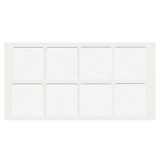 Selbstklebendes Filzpad 50x50mm Weiß