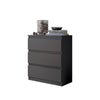 GABRIEL - Kommode / Sideboard mit 3 Schubladen - Anthrazit Grau H72cm B60cm T33cm