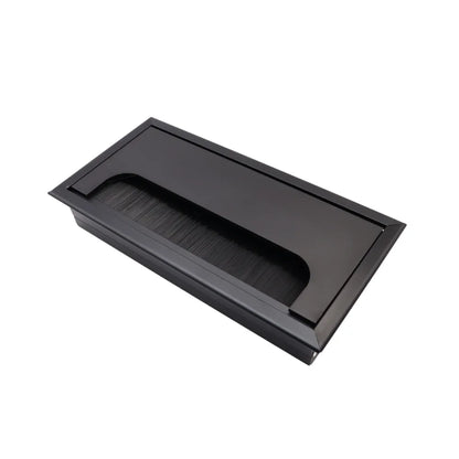 Aluminium Kabeldurchlass 160x80mm, Schwarz "Wave" – Furnica