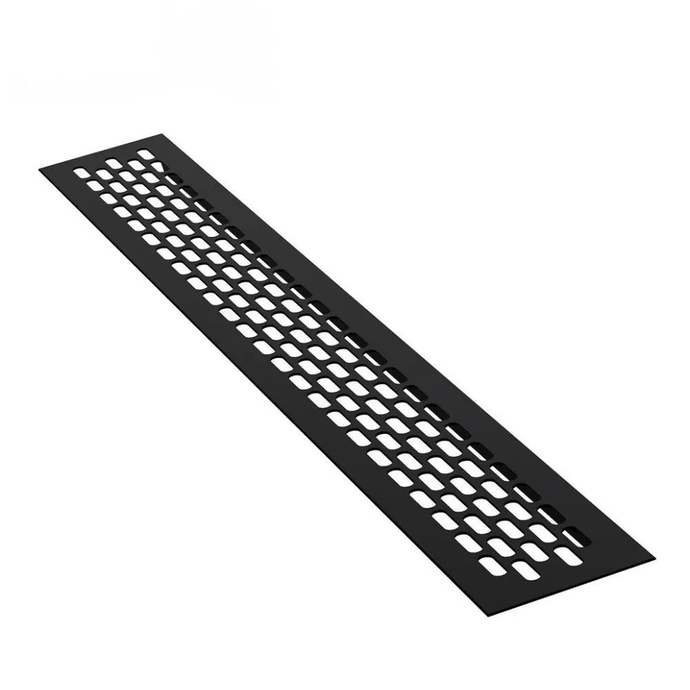 Aluminium-Lüftungsgitter für Küchenarbeitsplatten / Sockel, 480x80mm Schwarz – Furnica