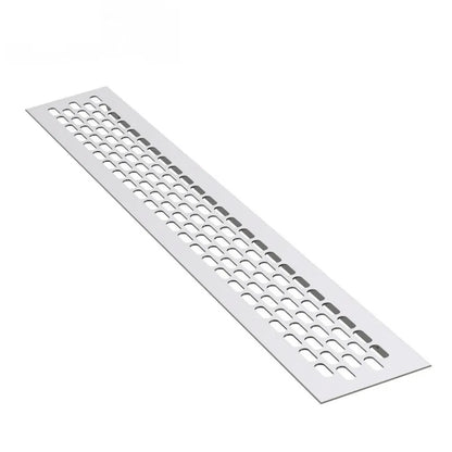Aluminium-Lüftungsgitter für Küchenarbeitsplatten / Sockel, 480x80mm Silber – Furnica
