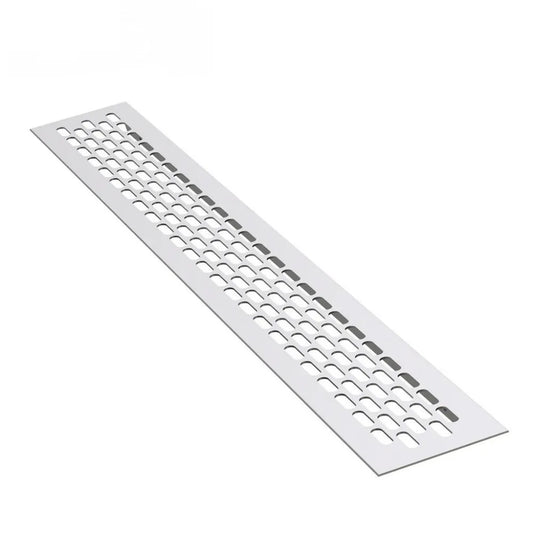 Aluminium-Lüftungsgitter für Küchenarbeitsplatten / Sockel, 480x80mm Silber – Furnica