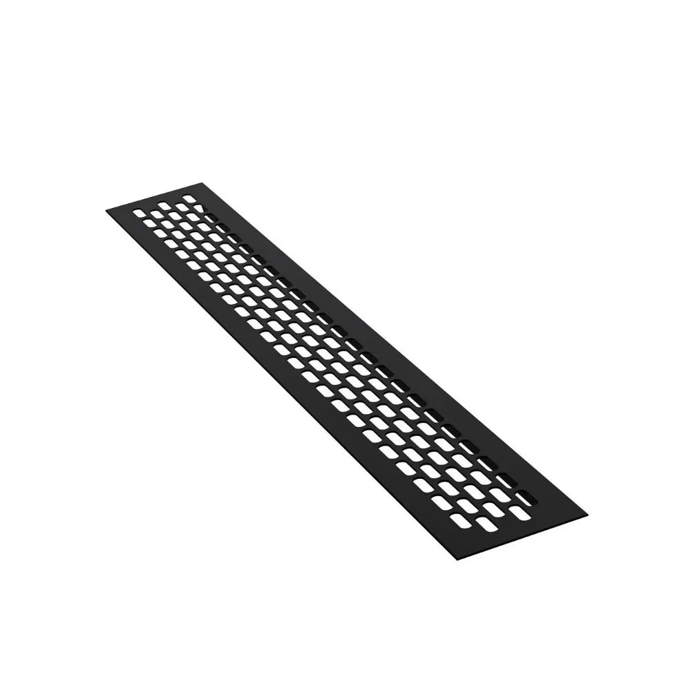 Aluminium-Lüftungsgitter für Küchenarbeitsplatten / Sockel, 484x60mm Schwarz – Furnica