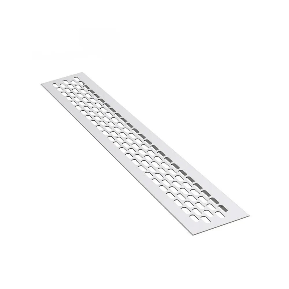 Aluminium-Lüftungsgitter für Küchenarbeitsplatten / Sockel, 484x60mm Silber – Furnica