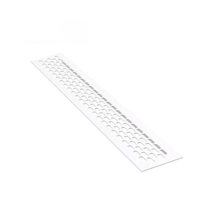 Aluminium-Lüftungsgitter für Küchenarbeitsplatten / Sockel, 484x60mm Weiß