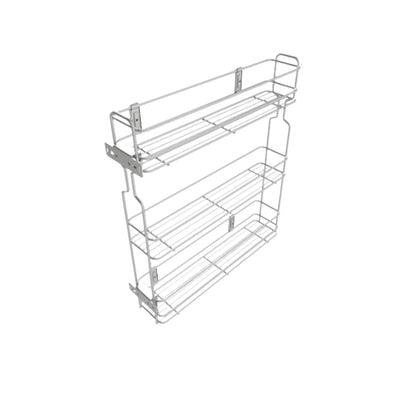 Apothekerauszug 15 cm – 3 Einlegeböden, Chrom– Schmaler Küchenschrank Auszug – Furnica