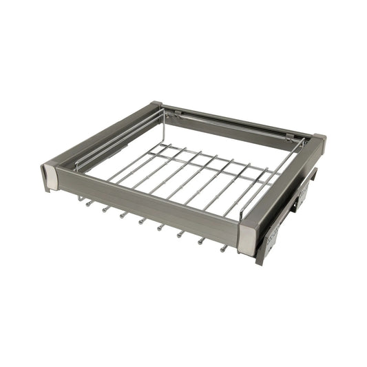 Ausziehbarer Hosenbügel 2 für 80-cm-Schrank Soft-Close - Einzelner Fachboden - Grau – Furnica