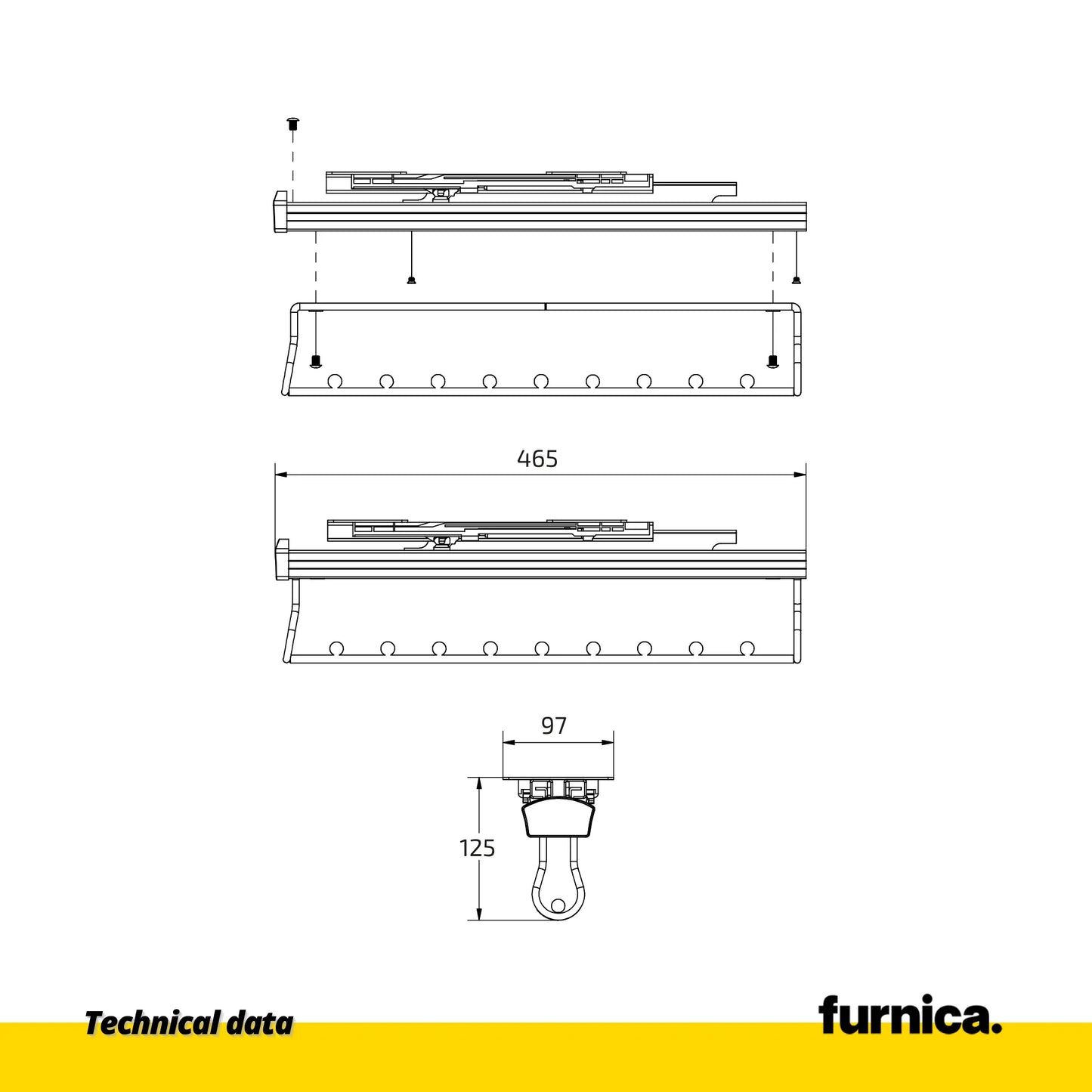 Ausziehbarer Kleiderbügel Soft-Close - Grau – Furnica