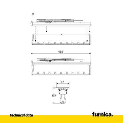 Ausziehbarer Kleiderbügel Soft-Close - Grau – Furnica