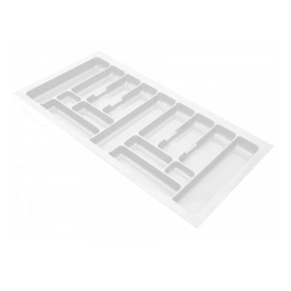 Besteckeinsatz für Schublade, Korpusbreite: 1000mm, Tiefe: 490mm - Weiß – Furnica