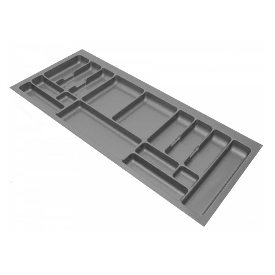 Besteckeinsatz für Schublade, Korpusbreite: 1200mm, Tiefe: 490mm - Metallic – Furnica