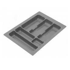 Besteckeinsatz für Schublade, Korpusbreite: 400mm, Tiefe: 490mm - Metallic