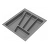 Besteckeinsatz für Schublade, Korpusbreite: 450mm, Tiefe: 430mm - Metallic
