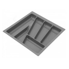 Besteckeinsatz für Schublade, Korpusbreite: 500mm, Tiefe: 430mm - Metallic