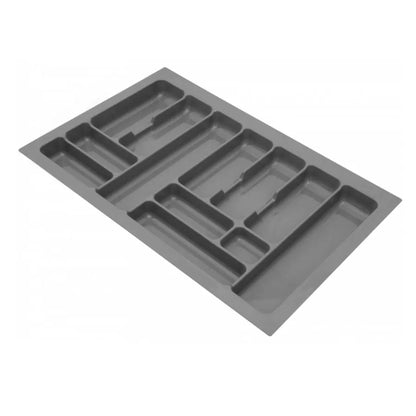 Besteckeinsatz für Schublade, Korpusbreite: 800mm, Tiefe: 490mm - Metallic – Furnica