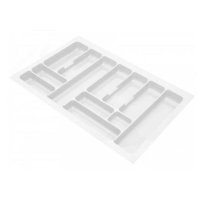 Besteckeinsatz für Schublade, Korpusbreite: 800mm, Tiefe: 490mm - Weiß – Furnica