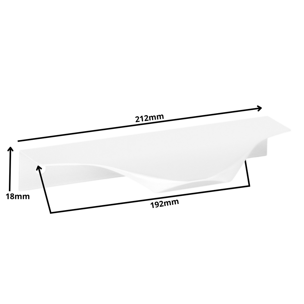 Edge Grip Rundprofil-Griff 192mm (212mm Gesamtlänge) - Weiß