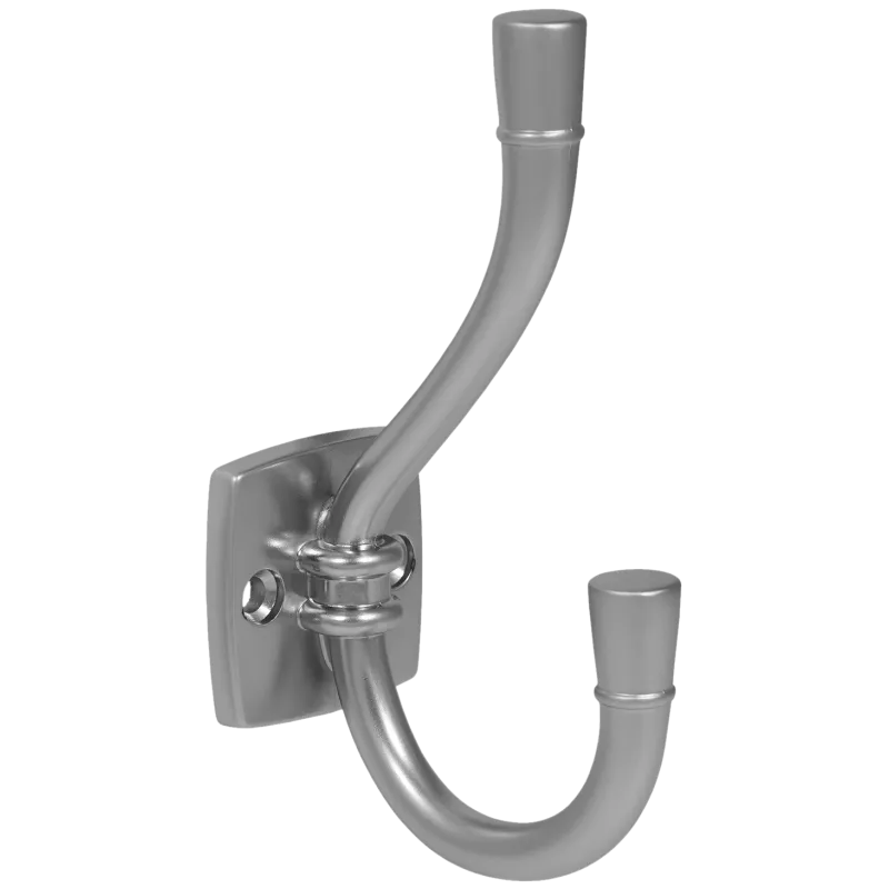 Doppelter Hut- und Mantelhaken - 115 mm - Silber – Furnica