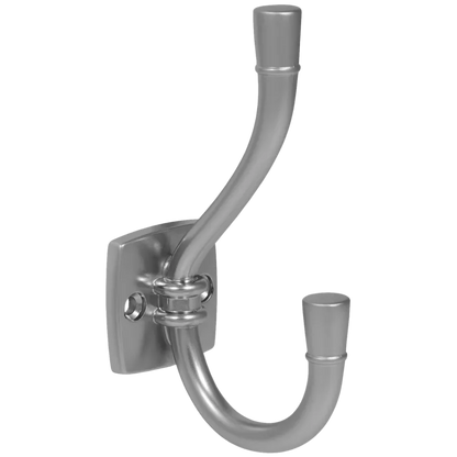 Doppelter Hut- und Mantelhaken - 115 mm - Silber – Furnica