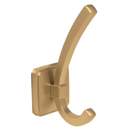 Doppelter Hut- und Mantelhaken - 122 mm - Mattgold – Furnica