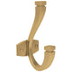 Doppelter Hut- und Mantelhaken - 128 mm - Mattgold – Furnica