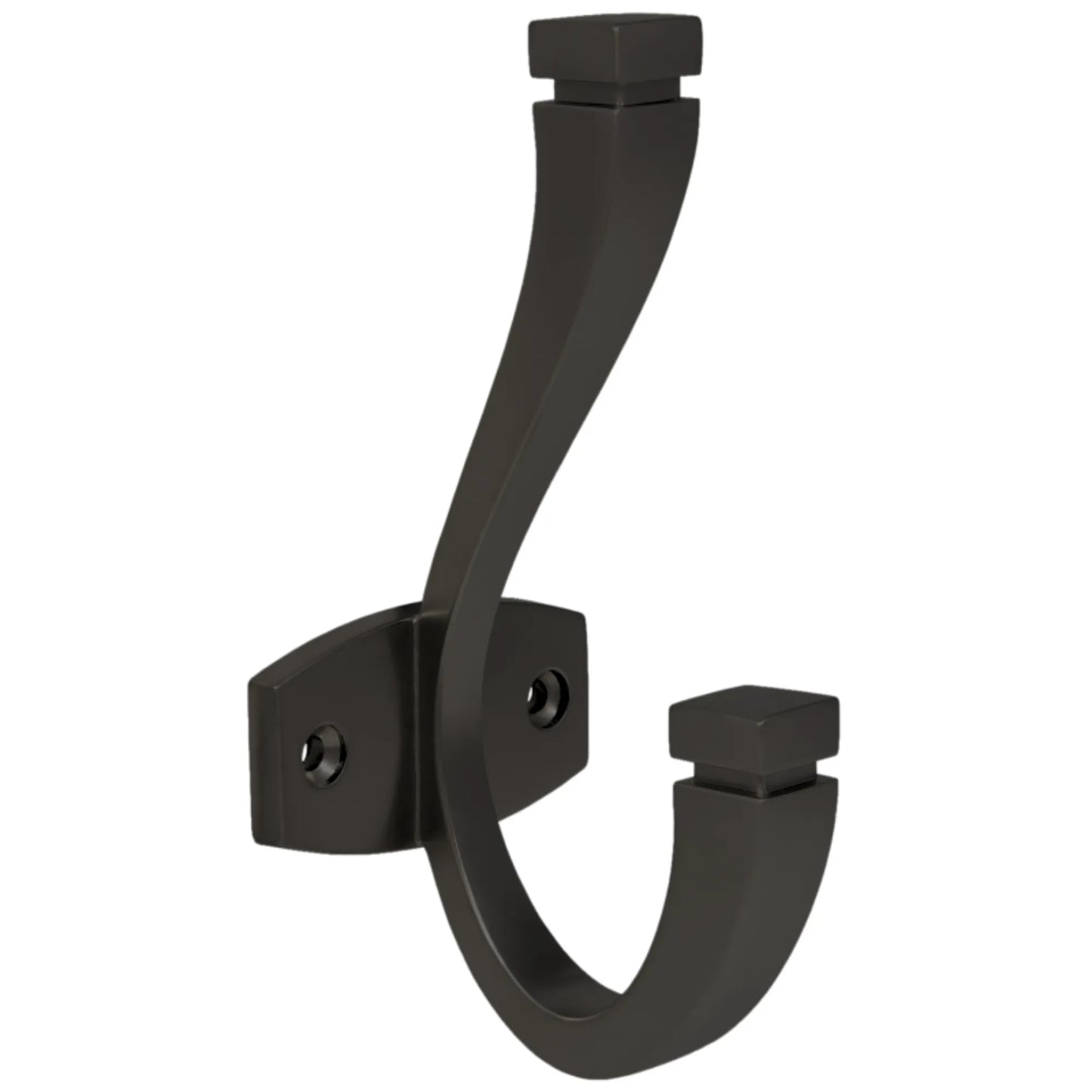 Doppelter Hut- und Mantelhaken - 128 mm - Schwarz – Furnica