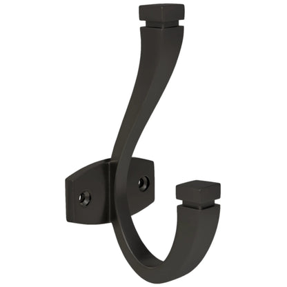 Doppelter Hut- und Mantelhaken - 128 mm - Schwarz – Furnica