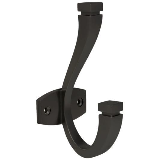 Doppelter Hut- und Mantelhaken - 128 mm - Schwarz – Furnica