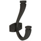 Doppelter Hut- und Mantelhaken - 128 mm - Schwarz – Furnica