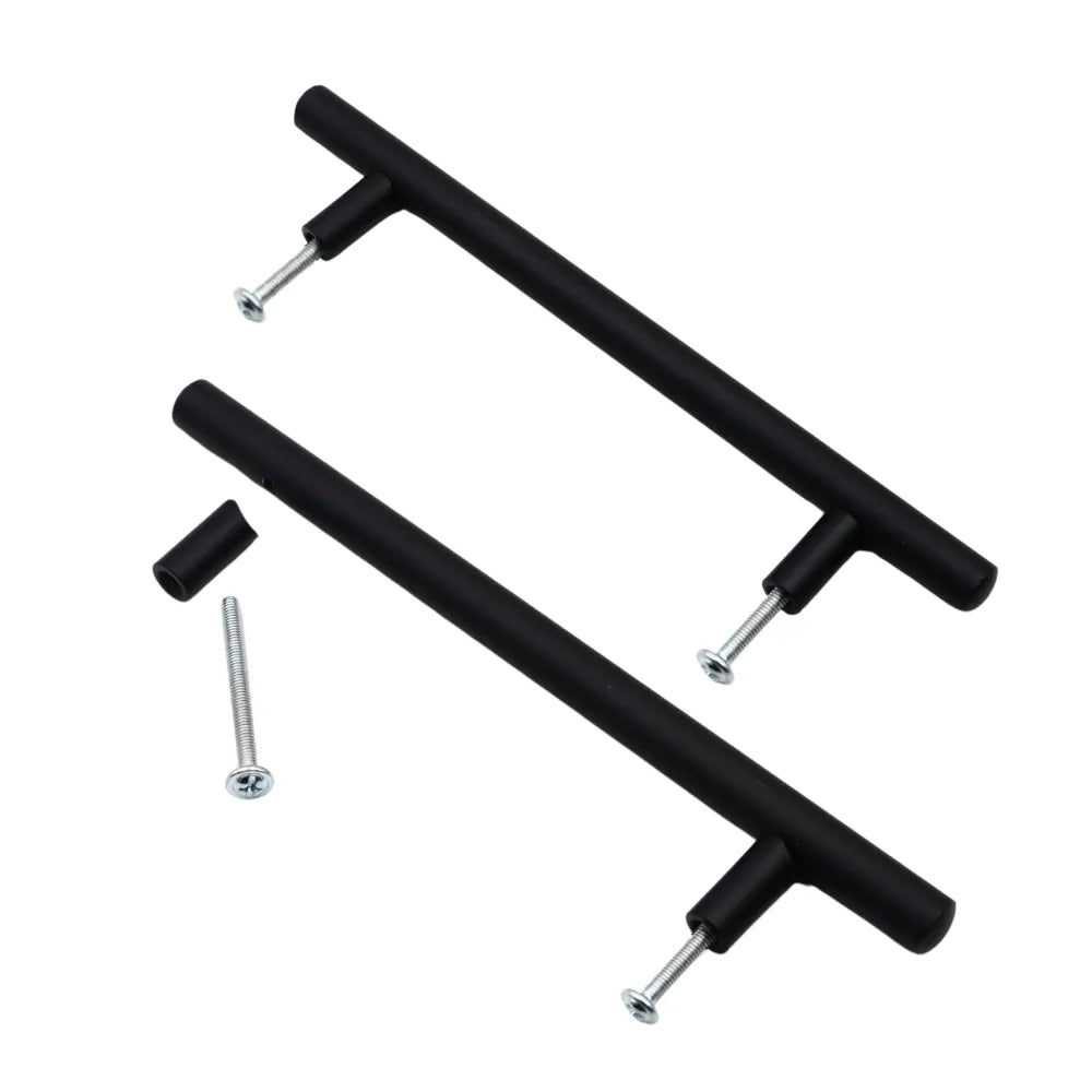 Edelstahl Relinggriff - 128mm (188mm Länge) - Schwarz – Furnica