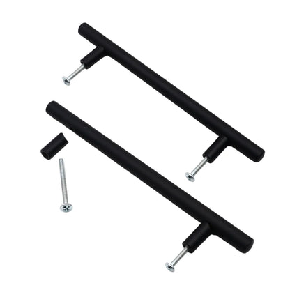 Edelstahl Relinggriff - 128mm (188mm Länge) - Schwarz – Furnica