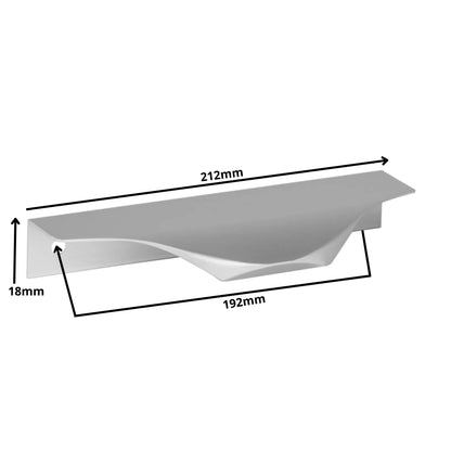 Edge Grip Rundprofil-Griff 192mm (212mm Gesamtlänge) - Aluminium – Furnica