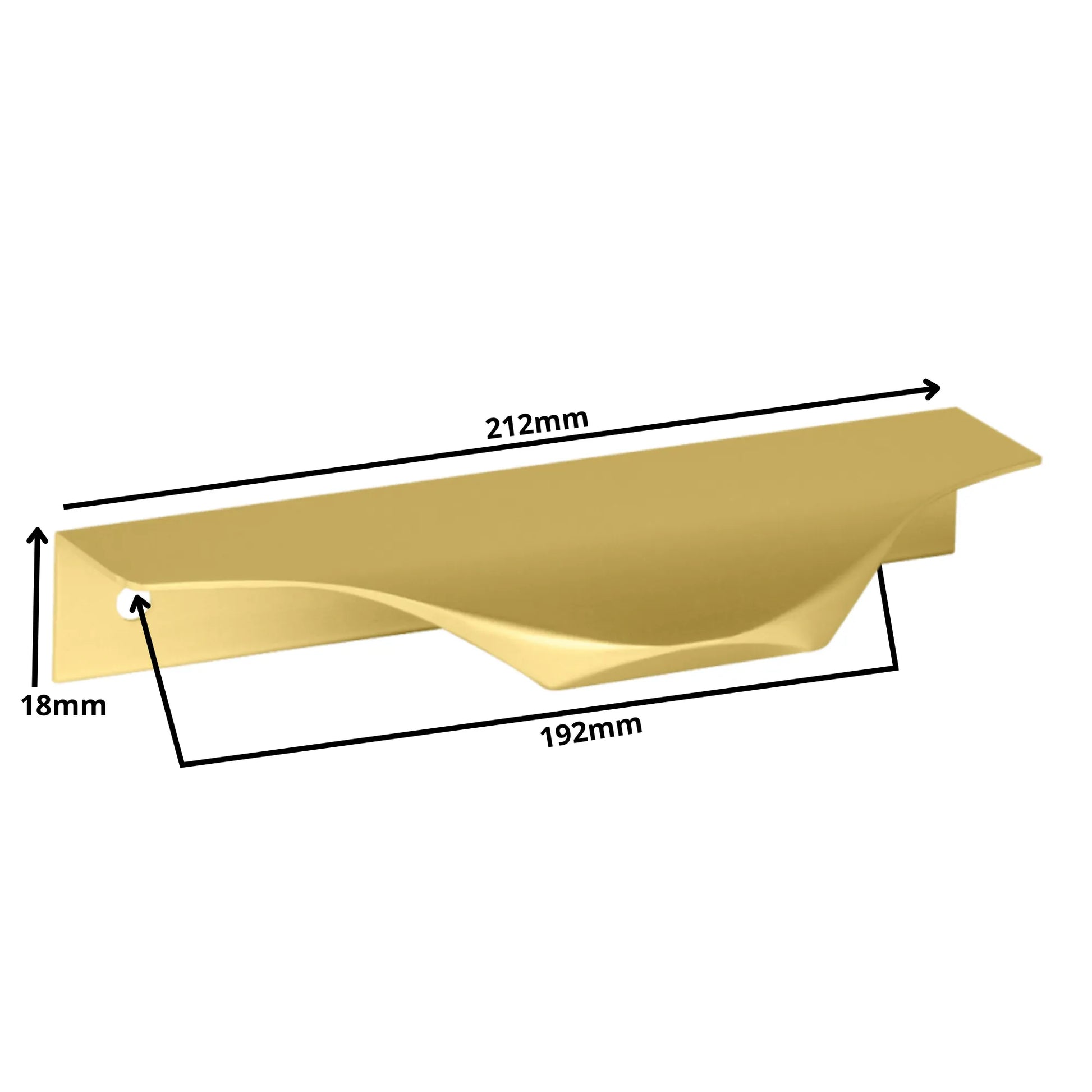 Edge Grip Rundprofil-Griff 192mm (212mm Gesamtlänge) - Gold – Furnica