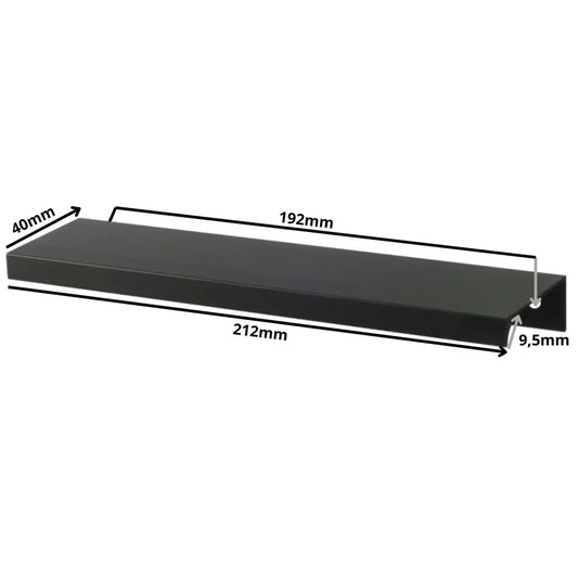 Edge Grip Rundprofil-Griff 192mm (212mm Gesamtlänge) - Schwarz Matt – Furnica